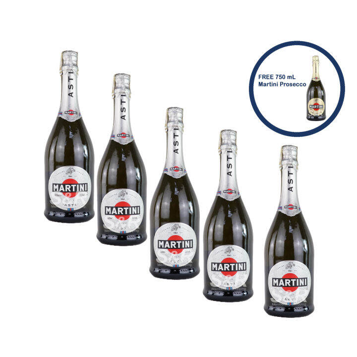 Martini Asti Spumante Sparkling Wine Value Pack (750mL x 5pcs) Lazada PH