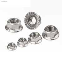 ❐ /25X M3 M4 M5 M6 M8 M10 M12 High Quality Stainless Steel Hexagon Hex Head Serrated Spinlock Flange Nut Locknut Lock Nut DIN6923