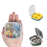 4 6 Grids Organizer Container For Tablets Travel Pill Box With Seal ring Small box For Tablets Wheat Straw Container For Medicin Medicine  First Aid S