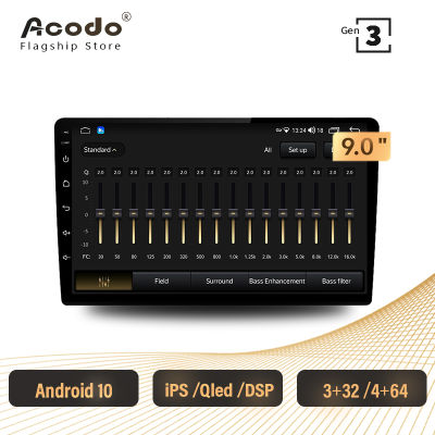 Acodo 9 นิ้ว Android 12 รถวิทยุเครื่องเล่นวิดีโอมัลติมีเดีย 9 iPS MirrorLink 2DIN WiFi RAM 2Grom 16G GPS นำทาง 2din เครื่องเสียงรถยนต์