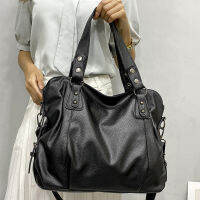 ผู้หญิงสีดำ Tote กระเป๋าขนาดใหญ่ Hobo Shopper กระเป๋า Roomy กระเป๋าถือคุณภาพหนังนุ่ม Crossbody กระเป๋าหญิงกระเป๋าเดินทาง