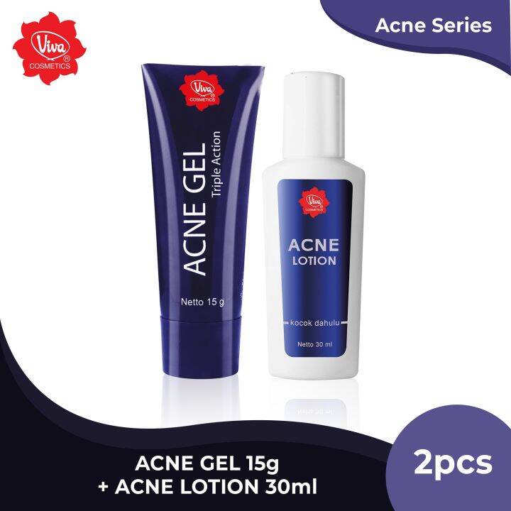 VIVA Acne Gel 15g / Lotion 30ml Triple Action Lazada Indonesia