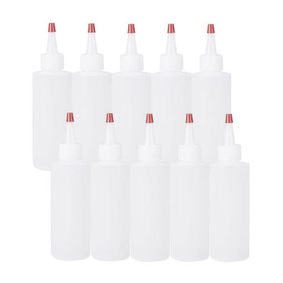 20Pack 120Ml PE Squeeze Dispensing Bottles with Red Tip Caps - Good for Crafts, Art, Glue, Multi Purpose