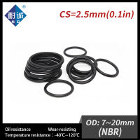 Onto 2023 March50 PCS Lot Nitrile Rubber Black NBR 70A CS 2.5mm OD 0*2.5mm O Ring Gasket Oil Waterprof