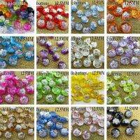 ✗﹍۩ 50pcs Mixed Transparent Acrylic Flower Buttons 12.5MM Coat Boots Sewing Decorative Clothes Accessory Peal Button A-017K