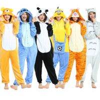 Kigurumi Stitch Panda Tiger Onesies Women Men Cartoon Animal Pajamas Jumpsuits Kids Costumes