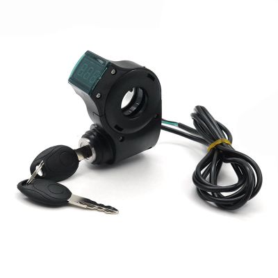 E-Bike Ignition Lock Key Thumb Throttle Voltmeter Digital Voltage Display Switch for KUGOO M4 XiaoMi M365 Universal