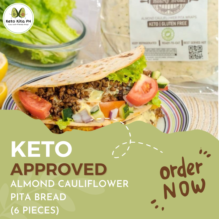 KETO/ LOW CARB Almond Cauliflower Pita Wrap (6pcs/pack) GLUTEN FREE