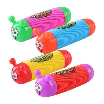 Fun Adults Kids Fun Telescopic Tube Anti Stress Toys Cartoon Hand Stretch Twist Popping Caterpillar Stress Relieve Sensory Toys carefully