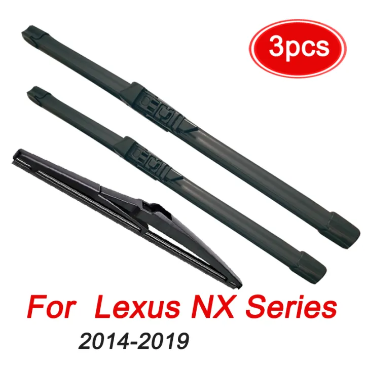 MIDOON Wiper Front Rear Wiper Blades Set For Lexus NX Series NX200