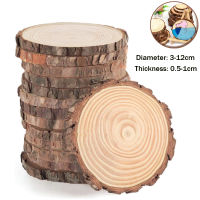 3-20cm Thick Natural Pine Round Unfinished Wood Slices Circles With Tree Bark Log Discs DIY Crafts Wedding Party Painting 3-10pc