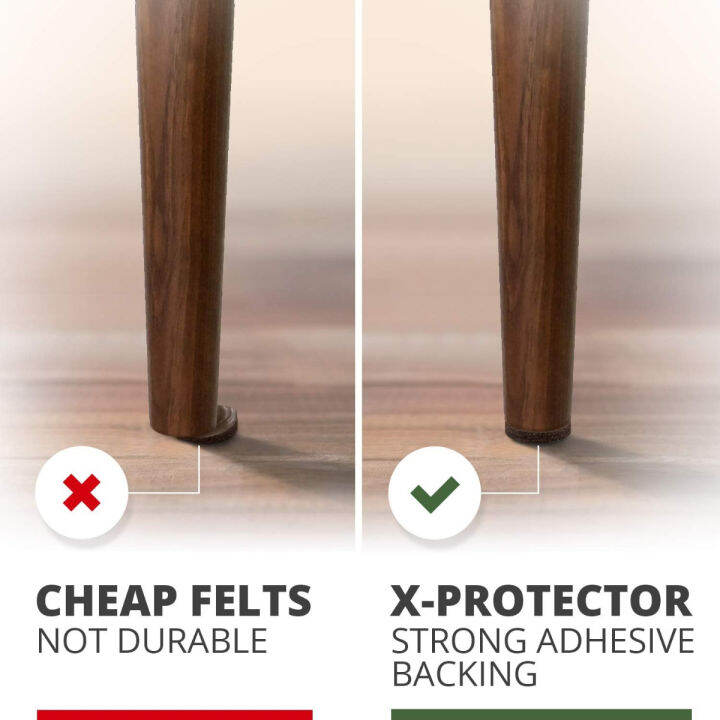 x-protector-premium-16-thick-1-4-heavy-duty-felt-furniture-pads-2-felt-pads-for-heavy-furniture-feet-best-felts-wood-floor-protectors-for-no-scratches-sliders-protect-your-hardwood-floor-2-inch-16-pcs