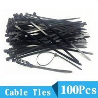 Self-locking Plastic Nylon Tie 100 PCS Black 5X300cable Tie Fastening Ring 3X200 Cable Tie Zip Wraps Strap Nylon Cable Tie Set