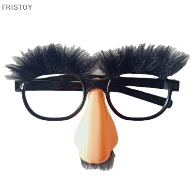 FRISTOY แว่นตาสำหรับแกล้งฮาโลวีนและหนวดตลกผู้ใหญ่ของเทศกาลจมูกขนาดใหญ่