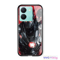 Volans เคสโทรศัพท์5G Marvl สำหรับ Vivo Y36 Y36 5G สำหรับเด็กผู้ชายซูเปอร์ฮีโร่สำหรับผู้ชายกัปตันฮัลค์เคสกระจกเทมเปอร์ฝาหลัง