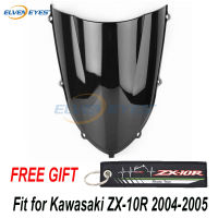 ElvenตาสำหรับคาวาซากิZX10R 2004 2005 อุปกรณ์มอเตอร์ไซค์ฟองคู่กระจกกระจกF Airing ZX 10R 04 05 ลมVisorสปอยเลอร์D Eflector