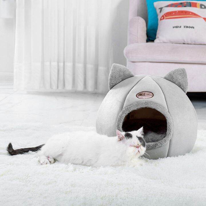 pets-baby-บ้านแมว-comfort-ที่อบอุ่นนอนหลับลึกในฤดูหนาวเบาะนอนน้องแมวตะกร้าเสื่อเต็นท์สัตว์เลี้ยงบ้านสุนัขเล็กถ้ำน่าอยู่ในร่ม