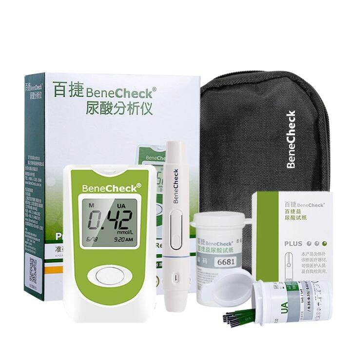 best-value-benecheck-กรดยูริคมิเตอร์อัตโนมัติ10pcs-แถบทดสอบและเข็มขนาดเล็กสำหรับกรดยูริคการวัดโรคเกาต์-monitor-รวม