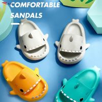 3D Shark Slippers Non-slip Shower Bathroom Slippers Soft Summer Slide Sandals for Girls and Boys