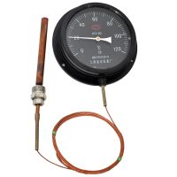 ☈❂⊙ Pressure thermometer boiler pointer industrial mechanical with probe