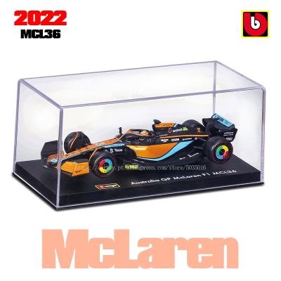 ✅Bburago 1:43 2022 #4 Lando Norris Mclaren F1ทีม MCL36 #3 Daniel Ricciardo ของเล่นอัลลอยโมเดลรถยนต์รูปแบบการหล่อสูตรซุปเปอร์