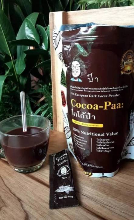 โกโก้ป๋า-cocoa-paa-premium-24-european-dark-cocoa-powder-หมอนอกกะลา-santi-manadee-1ห่อ30ซอง