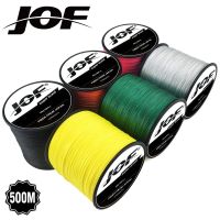 JOF เอ็นตกปลา4เกลียวถักสายเอ็นตกปลามัลติฟิลาเม้นท์ที่แข็งแรงมาก PE-Braided 500 10-80LB