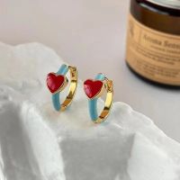 Simple Love Oil Drop Earrings for Women 39;s Earrings Korean Version East Gate Personalized Small Design Earrings