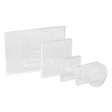 7 Pieces Clear Stamp Blocks, Acrylic Stamping Blocks Tools Set with Grid  for Scrapbooking Crafts, Cards, Schedule Book 