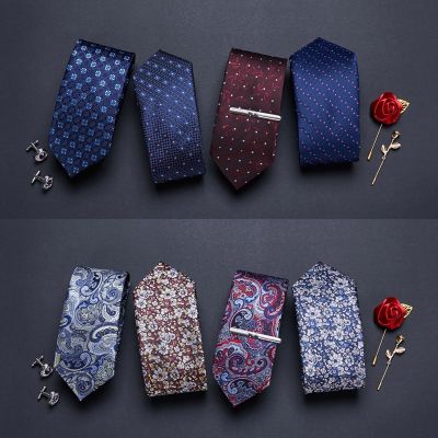 ❁☃ Italian Design Men 39;s Print Pattern Ties for Men 39;s 7cm Slim Neckties Polyester Jacquard Skinny Gravatas Wedding Narrow Ties