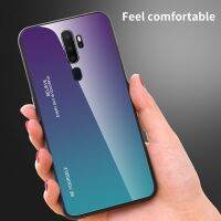 (Hulux electron) หรูหราโทรศัพท์กรณีสำหรับ OPPO ค้นหา X2 Lite Neo Reno 3 4 5 Pro 5G Gradient Cover Case สำหรับ OPPO A91 A52 A72 A93 A55 A5 A9 2020