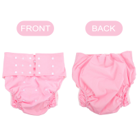 1 Pc Three-row Button Diaper Washable Incontinence Pants Period PantsTH