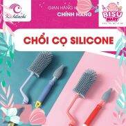 Bộ cọ rửa bình sữa silicon 3 chi tiết cho bé, cao cấp, tay cầm xoay 360 độ