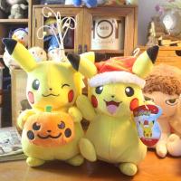 (ร้อน) ของแท้โปเกมอนฮาโลวีนตุ๊กตาคริสต์มาสหมวก Pikachu B Ulbasaur ของขวัญคริสต์มาสสำหรับผู้ใหญ่และเด็กในวันฮาโลวีน