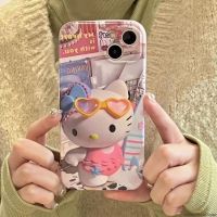 (Bishop Belle)เคสโทรศัพท์การ์ตูนน่ารักสำหรับ Sanrio Hello Kitty,สำหรับ IPhone 14 13 12 11 Pro Max กันตก IMD ฝาหลังของขวัญเด็กผู้หญิง