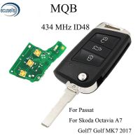 【✜】 Auto City (JAS) 3ปุ่มกุญแจรีโมท434MHz ID48ชิปสำหรับ Volkswagen Skoda Octavia A7 MQB Golf VII Golf7 Golf MK7 2017สำหรับ Skoda