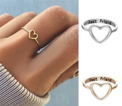 lady-sugar-แหวนรูปหัวใจกลวงตัวอักษรภาษาอังกฤษเพื่อนรักผู้หญิงของขวัญแหวนที่สวยงามในการขาย