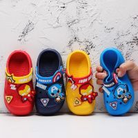 Summer Disney Spider-Man childrens beach slippers boys hole shoes Princess sandals for girls non-slip breathable soft