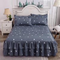 Bed Sheets and Pillowcases Linen Cotton Mattress Covers Skirt Fitted 2 Seater Bedspread Double Bedding Set Size Bedsheets Luxury