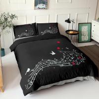 3D Print Notes Bedding Set Single Twin Full Queen King Size Piano Violin Bed Set Aldult Kid Bedroom Duvetcover Sets