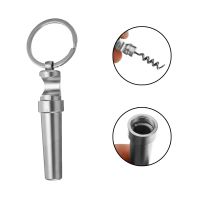 ✌✠ Portable Creative Zinc Alloy Bottle Opener Keychain 3In1 Outdoor Wine Beer Can Opener Wood Corkscrew Kitchen Tools Dropshipping