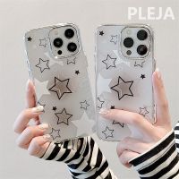 Korean Cute Star Plating Camera Phone Case For iPhone 14 11 12 13 Pro Max Cover Acrylic Protective Cases For iPhone 14pro Funda Phone Cases