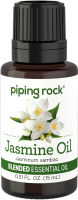 PipingRock Jasmine Absolute Essential Oil Blend (GC/MS Tested), 1/2 fl oz (15 mL) Dropper Bottle ผลิตภัณฑ์คุณภาพจาก Piping Rock