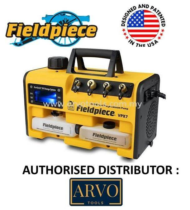 FIELDPIECE VPX7 DC VACUUM PUMP WITH RUNQUICK OIL CHANGE SYSTEM, 10 CFM