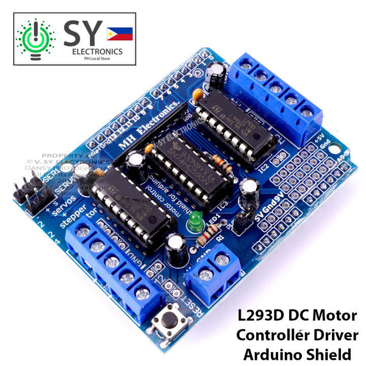 L293D DC Motor Driver Shield for Arduino UNO and MEGA Stepper ...