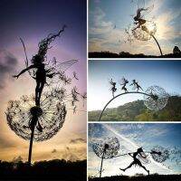 （HOT) พร้อมส่ง Dandelion Independent Station สินค้าใหม่ Magical Fairy Flower Fairy Wire Statue Garden Decoration Crafts