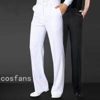 New Dance Trousers 2019 Men National Standard Modern Ballroom Dancing Pants Costumes Adult Latin Training Clothing Black White