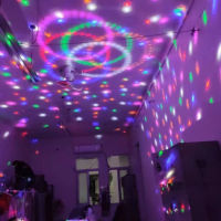 HOME WI Led Colorful Rotating Bulb New Year Net Red KTV Flash Stage Room Dance Atmosphere Decoration Dormitory Magic Ball