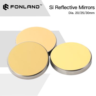 3PCS Co2 Lens Si Reflective Mirrors for Laser Engraver Gold-Plated Silicon Reflector Lenses Dia.19 20 25 30 38.1mm