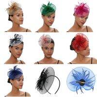 Party Prom Bridal Feather Headdress Net Yarn Hairpin Head Flower Exquisite Little Hat Women 39;s Fascinators